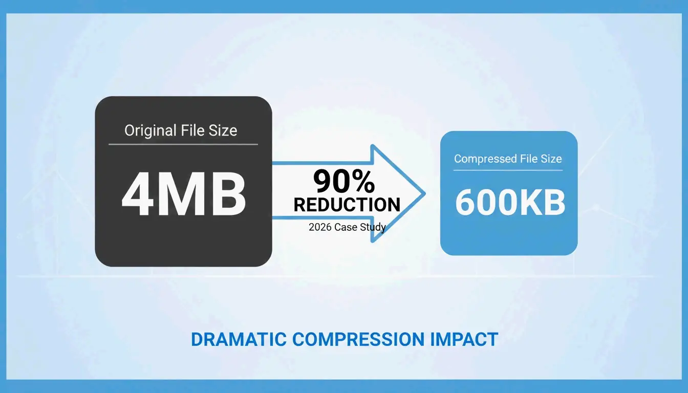 Vergleich der Dateigrößen-Reduzierung: 4MB vs 400KB