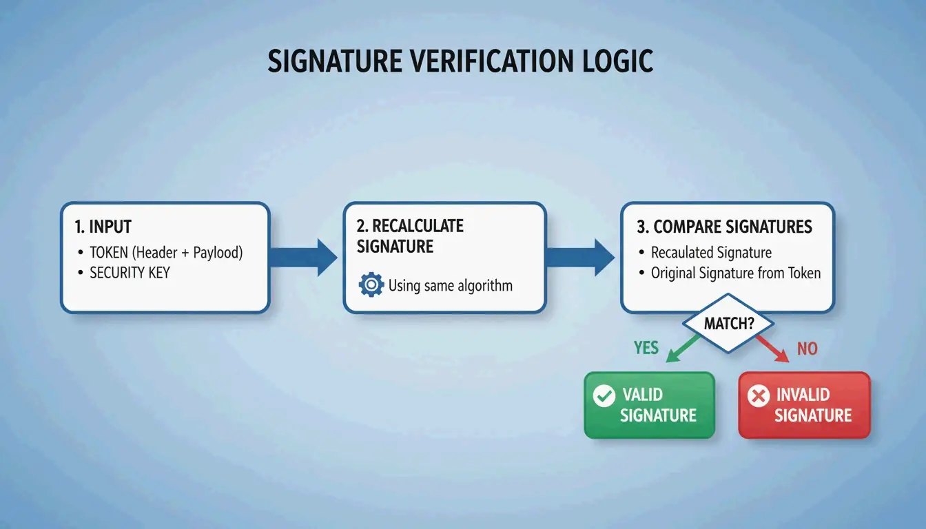 Die dreistufige Verifikationslogik eines JWT-Parsers