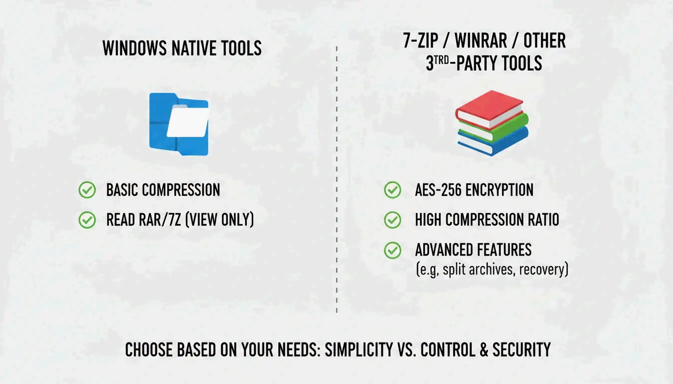 Vergleich nativer Tools und Drittanbietersoftware