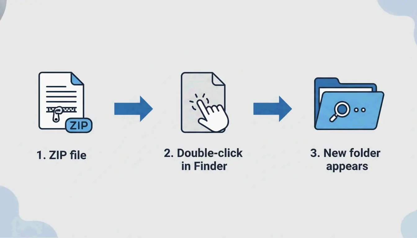 Einfache 3-Schritte-Visualisierung des Doppelklick-Prozesses